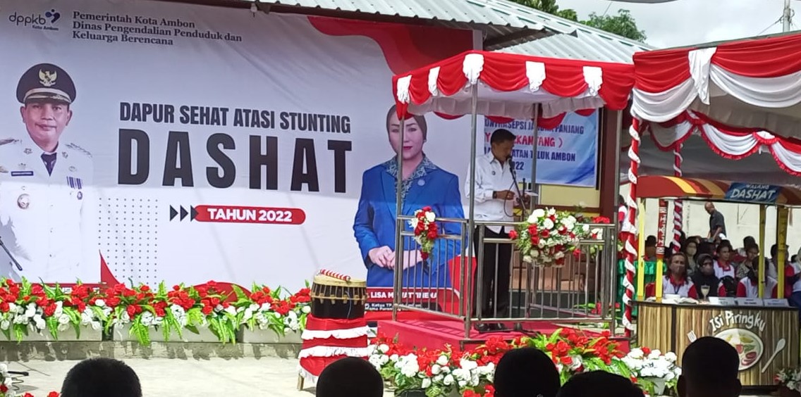 Peduli Stunting, Dinas PPKB Kota Ambon  Menggelar DASHAT di desa Hunuth